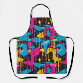 Kleurrijke Abstracte verfdruppels (1) Schort (Voorkant)