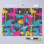 Kleurrijke Abstracte verfdruppels (1) Tissuepapier (Craft)