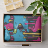 Kleurrijke Abstracte verfdruppels (1) Tissuepapier (Geschenk)