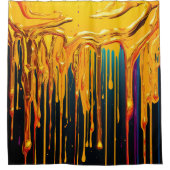 Kleurrijke Abstracte verfdruppels (24) Douchegordijn (Voorkant)