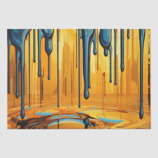 Kleurrijke Abstracte verfdruppels (31) Tissuepapier (Voorkant)