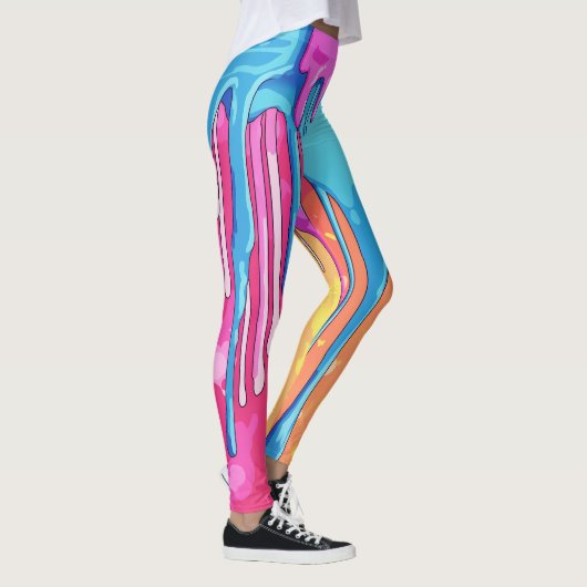 Kleurrijke Abstracte verfdruppels (4) Leggings (Rechts)