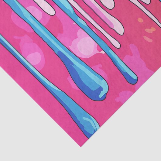 Kleurrijke Abstracte verfdruppels (4) Tissuepapier (Detail)