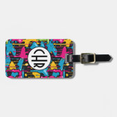 Kleurrijke Abstracte verfdruppels (7) Bagagelabel (Voorkant horizontaal)