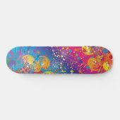 Kleurrijke Abstracte verfplaat Persoonlijk Skateboard (Horizontaal)