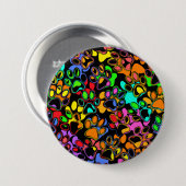 Kleurrijke Abstracte verfprinters Ronde Button 7,6 Cm (Voorkant /achterkant)