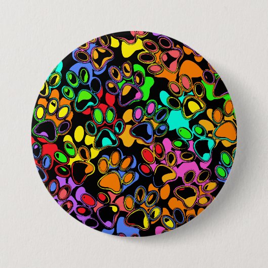 Kleurrijke Abstracte verfprinters Ronde Button 7,6 Cm (Voorkant)