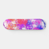 Kleurrijke Abstracte Verfspat Kunst Persoonlijk Skateboard (Horizontaal)