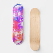 Kleurrijke Abstracte Verfspat Kunst Persoonlijk Skateboard (Voorkant)