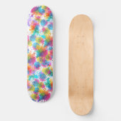 Kleurrijke Abstracte Verfspat Kunst Skateboard (Voorkant)