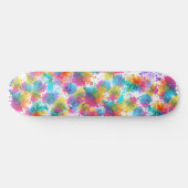 Kleurrijke Abstracte Verfspat Kunst Skateboard (Horizontaal)