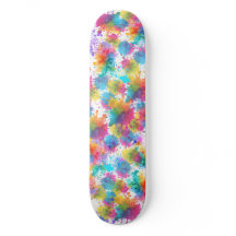 Kleurrijke Abstracte Verfspat Kunst Skateboard