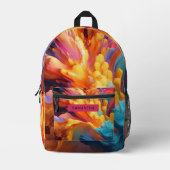 Kleurrijke Abstracte verfspetters Bedrukte Rugzak (Voorkant)