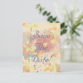 Kleurrijke Abstracte verfsplaat sparen de datum Aankondigingskaart (Staand voorkant)