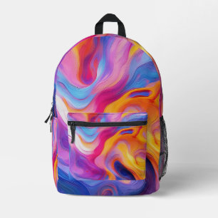 Kleurrijke Abstracte Verfspleet Kunst (11) Bedrukte Rugzak