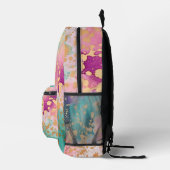 Kleurrijke Abstracte Verfspleet Kunst (19) Bedrukte Rugzak (Rechts)