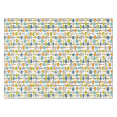 Kleurrijke Abstracte vierkanten Driehoeken Mid Cen Tafelkleed (Voorkant (Horizontaal))