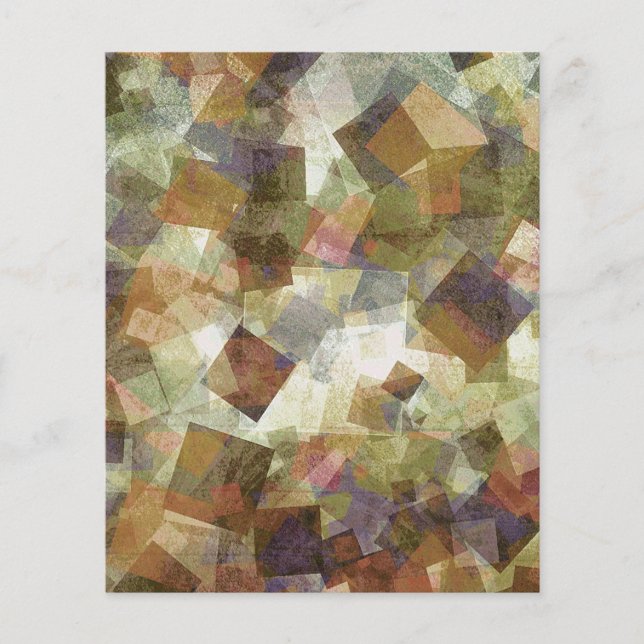 Kleurrijke abstracte vierkanten scrapbook achtergr (Voorkant)