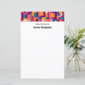 Kleurrijke Abstracte vierkantjes en vormen (Staand voorkant)