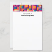 Kleurrijke Abstracte vierkantjes en vormen (Voorkant)