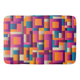 Kleurrijke Abstracte vierkantjes en vormen Badmat