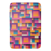 Kleurrijke Abstracte vierkantjes en vormen Badmat (Voorkant Verticaal)