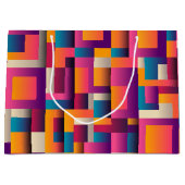 Kleurrijke Abstracte vierkantjes en vormen Groot Cadeauzakje (Voorkant)