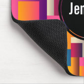 Kleurrijke Abstracte vierkantjes en vormen Muismat (Hoek)