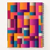 Kleurrijke Abstracte vierkantjes en vormen Notitieboek (Achterkant)