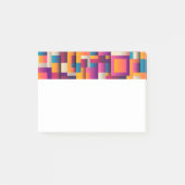 Kleurrijke Abstracte vierkantjes en vormen Post-it® Notes (Voorkant)