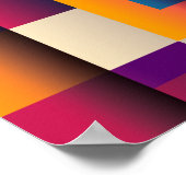 Kleurrijke Abstracte vierkantjes en vormen Poster (Hoek)