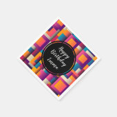 Kleurrijke Abstracte vierkantjes en vormen Servet (Hoek)