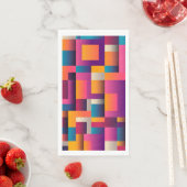 Kleurrijke Abstracte vierkantjes en vormen Servet (Insitu)
