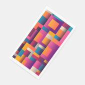 Kleurrijke Abstracte vierkantjes en vormen Servet (Hoek)