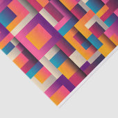 Kleurrijke Abstracte vierkantjes en vormen Tissuepapier (Detail)