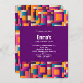 Kleurrijke Abstracte vierkantjes en vormen van zat Kaart (Voorkant / Achterkant)