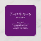 Kleurrijke Abstracte vierkantjes en vormen Vierkante Visitekaartje (Achterkant)