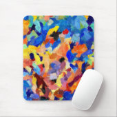 Kleurrijke Abstracte vingerschilderkunst Muismat (Met muis)