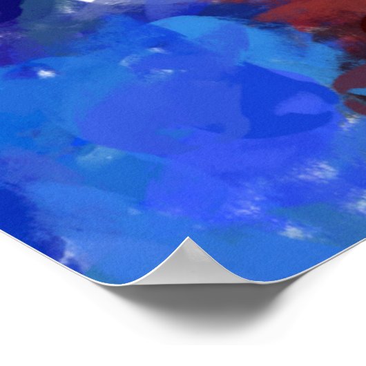 Kleurrijke Abstracte vingerschilderkunst Poster (Hoek)