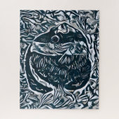 Kleurrijke Abstracte vis | Uitdagend hard Jigzaag Legpuzzel (Verticaal)