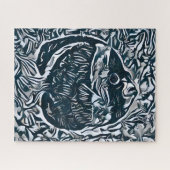 Kleurrijke Abstracte vis | Uitdagend hard Jigzaag Legpuzzel (Horizontaal)