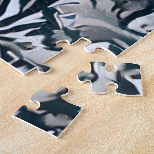 Kleurrijke Abstracte vis | Uitdagend hard Jigzaag Legpuzzel (Zijkant)