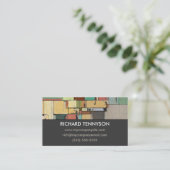 Kleurrijke Abstracte Visitekaartjes voor  gebruik (Staand voorkant)