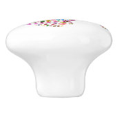 Kleurrijke Abstracte vismozaïekkunst Keramische Knop (Zijkant)