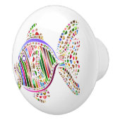 Kleurrijke Abstracte vismozaïekkunst Keramische Knop (Rechts)