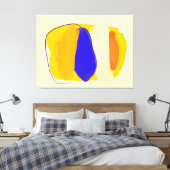 Kleurrijke abstracte vlekken — Versleten canvas af Afdruk (Insitu (Slaapkamer))