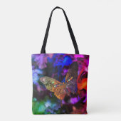 Kleurrijke Abstracte vlinder Canvas tas (Achterkant)