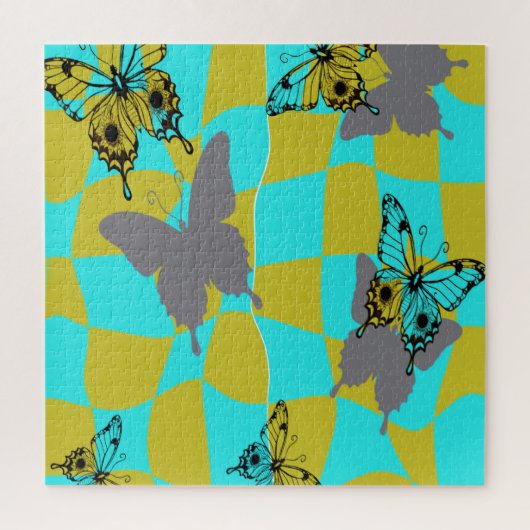 Kleurrijke Abstracte Vlinder Legpuzzel (Verticaal)