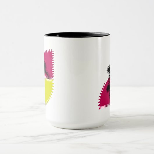 Kleurrijke Abstracte vlinder Mok (Midden)