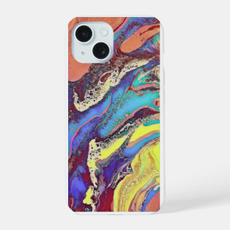 Kleurrijke Abstracte Vloeibare Kunst Wervelend Ont iPhone 15 Case
